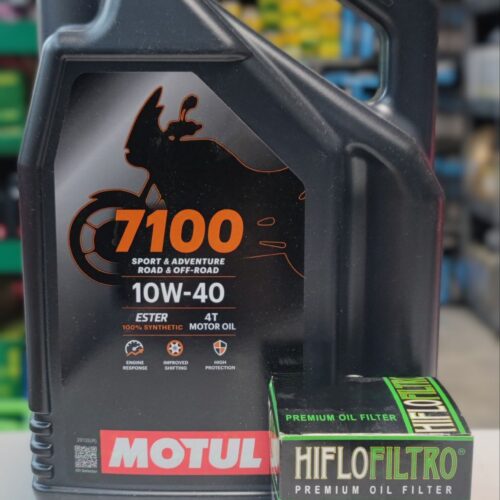 Motul 7100 10w40 Zestaw Olejowy Do Motocykla Z Filtrem Hiflofiltro