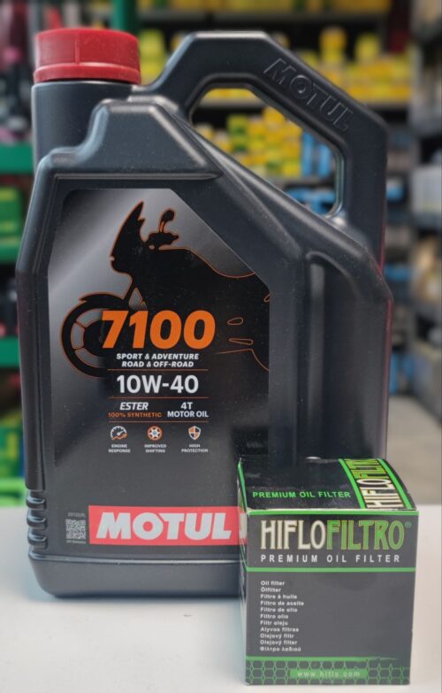 Motul 7100 10w40 Zestaw Olejowy Do Motocykla Z Filtrem Hiflofiltro