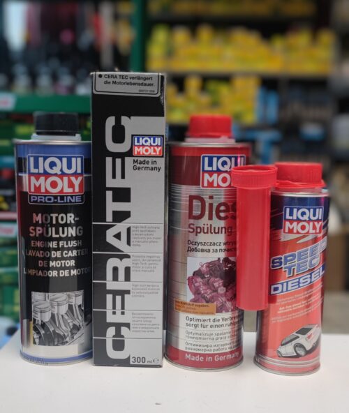 LIQUI MOLY ZESTAW PREMIUM DIESEL Ceratec Płukanka Wtryskiwacze Speed Tec